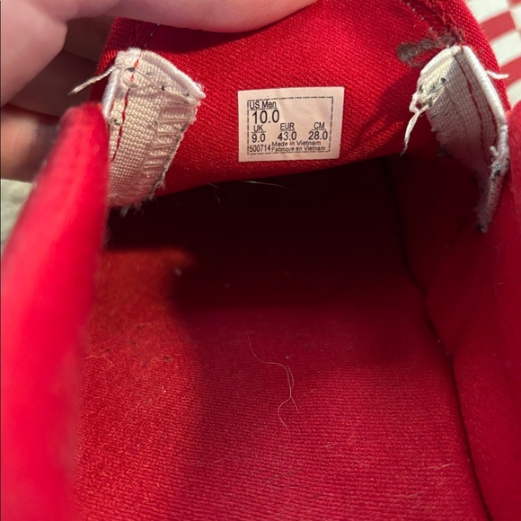 Red Checkerboard Vans - Picture 4 of 6